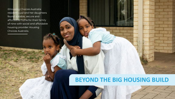 ©Housing Choices Australia resident Luul and her daughters found a stable, secure and affordable home for their family of nine with social and affordable housing provider Housing Choices.