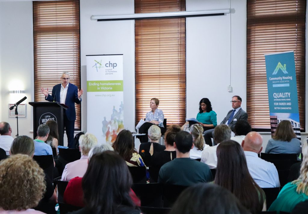 CHIA Vic and CHP’s Election Forum: The future of housing and homelessness in Victoria. Danny Pearson, Samantha Ratnam, Richard Riordan